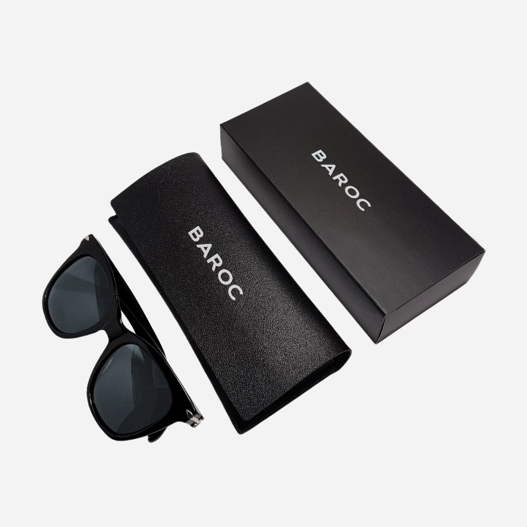 Round Vintage Classic Black