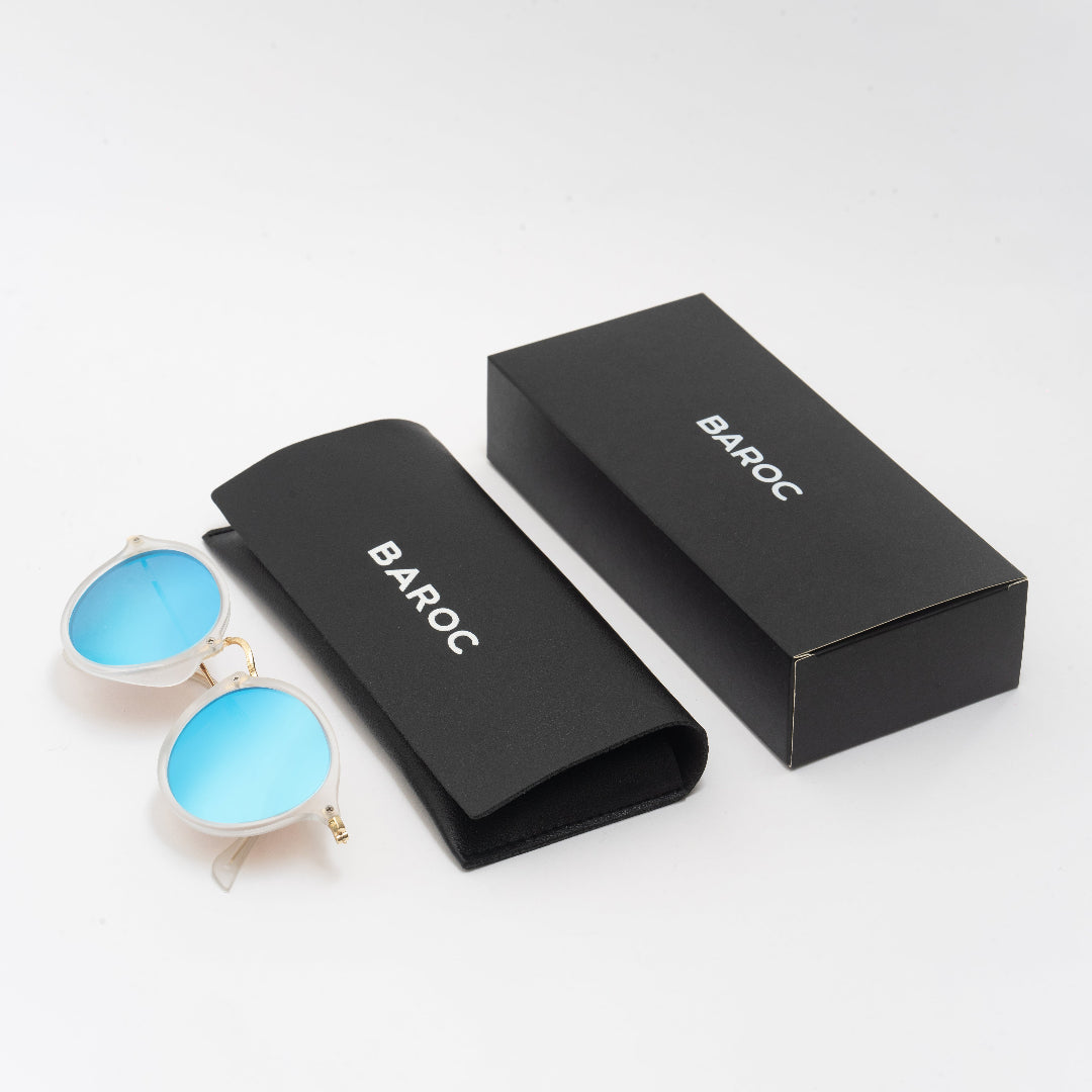 Classic Lunettes-Soleil White & Blue