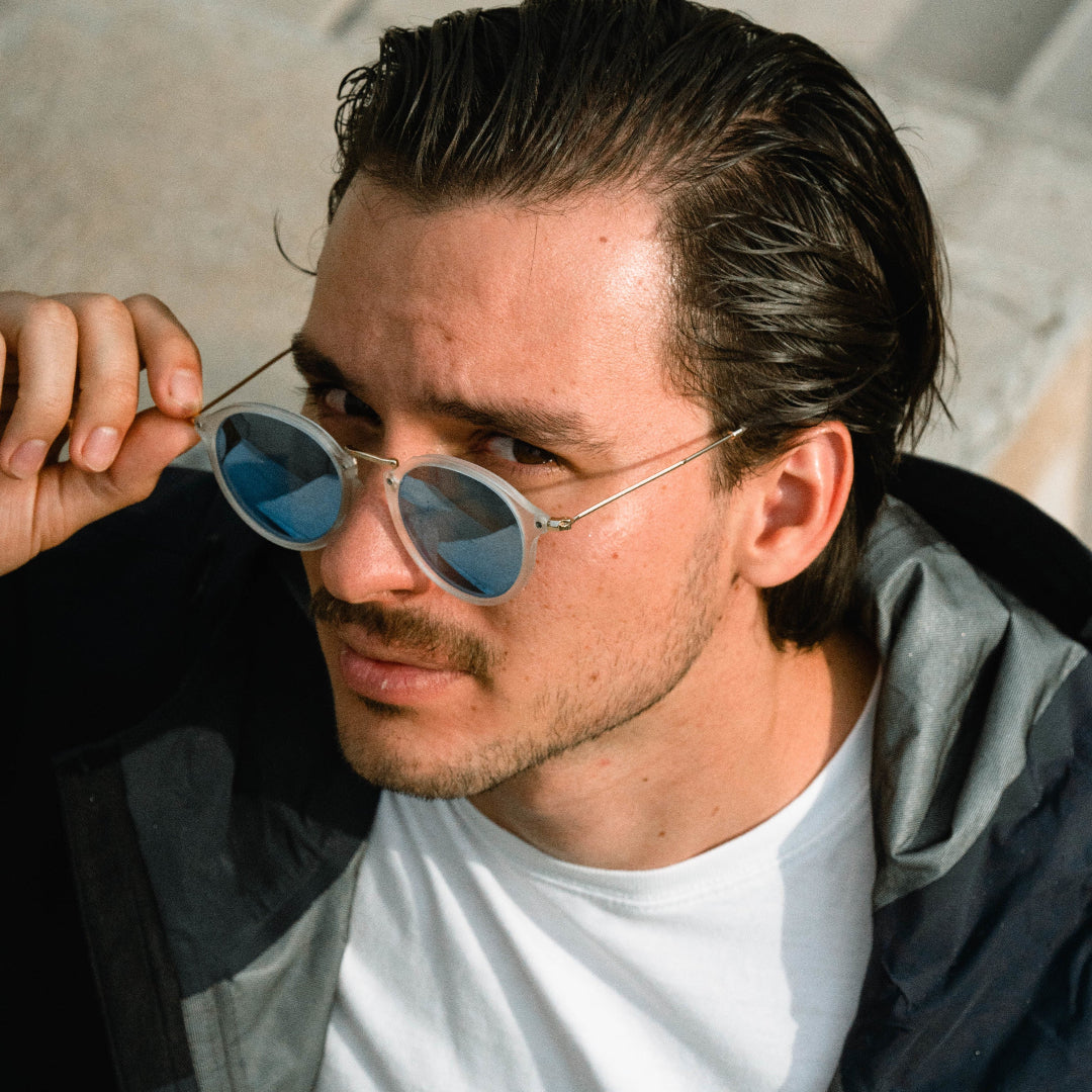 Classic Lunettes-Soleil White & Blue