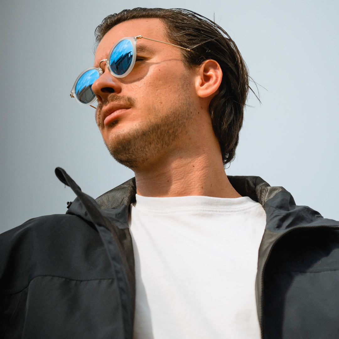 Classic Lunettes-Soleil White & Blue